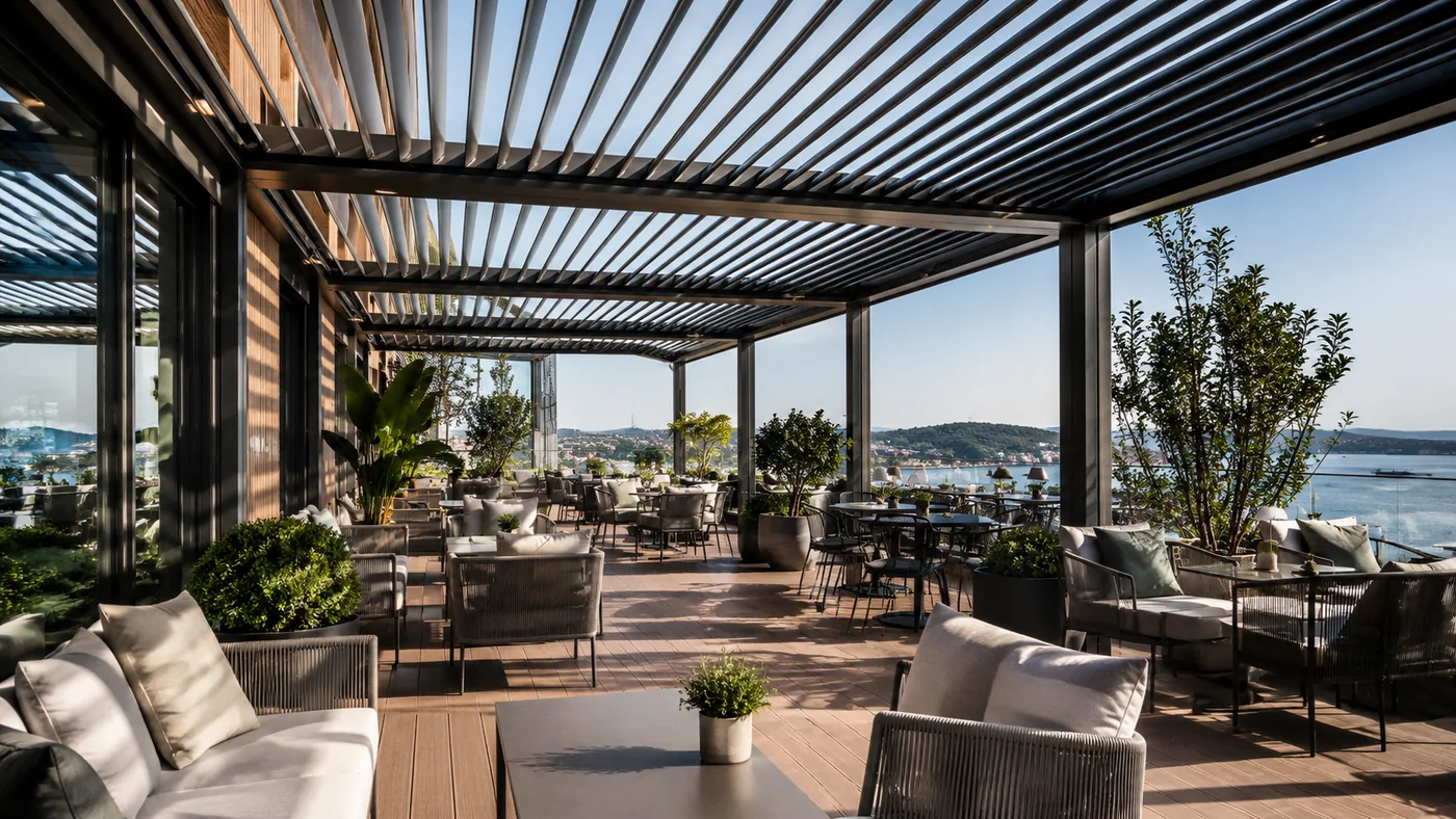 Pergola Sistemleri Pergola Sistemleri RS Vizyon gerçek proje görseli